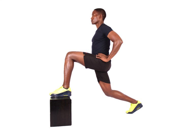Athlete Doing Lunges on Step Up Box - High Quality Free Stock Images
